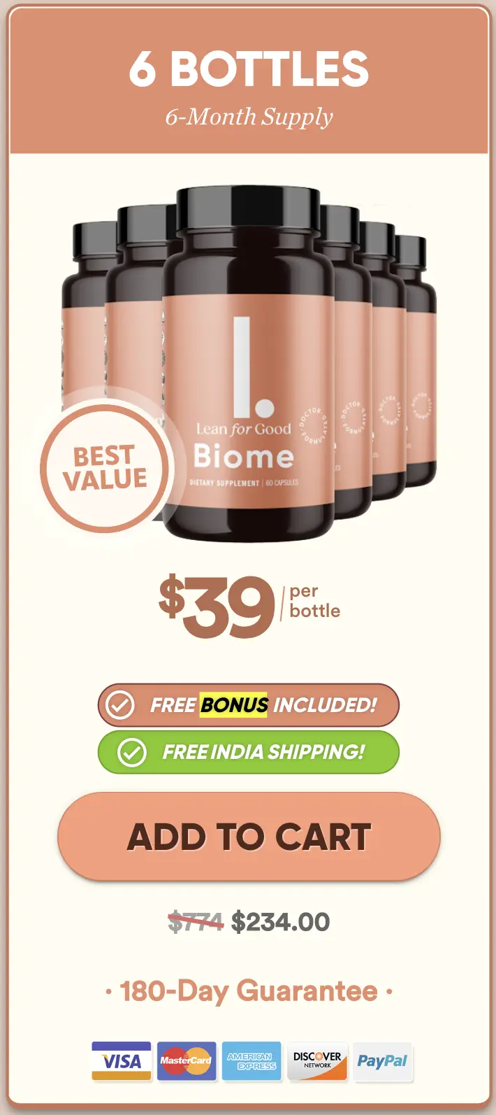 LeanBiome Buy Six Bottles